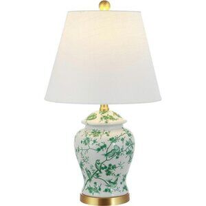 Chinoiserie ginger jar table lamp LED bulb included for bedroom living room deco